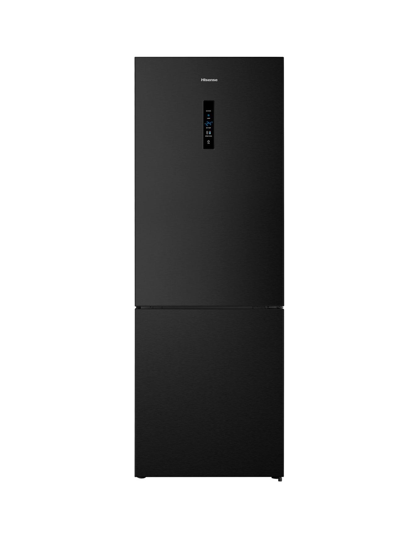 Hisense RB645N4BFE 60/40 70.4cm Frost-Free Wide Fridge Freezer - Black / Stainless Steel
