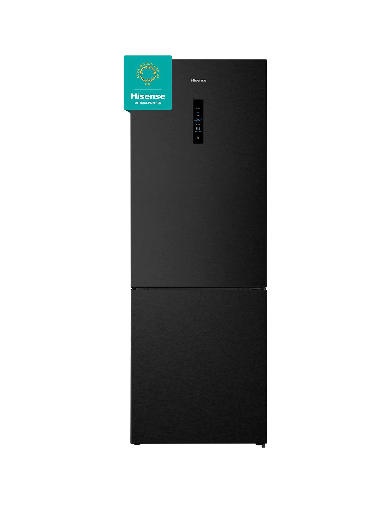 Hisense RB645N4BFE 60/40 70.4cm Frost-Free Wide Fridge Freezer - Black / Stainless Steel