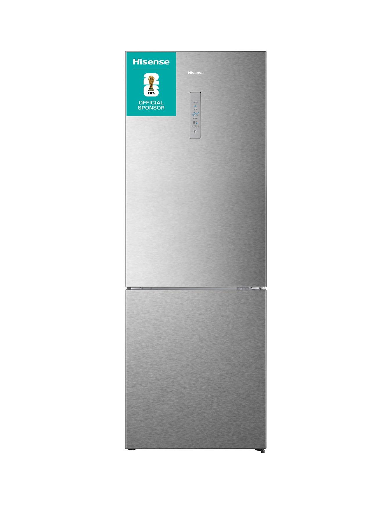 Hisense RB645N4BIE 60/40 70.4cm Wide Frost-Free Fridge Freezer - Stainless Steel
