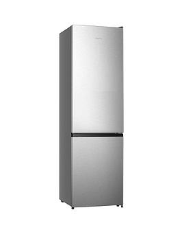 Product photograph of Hisense Rb435n4bce 70 30 Frost Free Fridge Freezer - Stainless Steel from very.co.uk