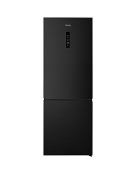 Product photograph of Hisense Rb435n4bfe 60cm Wide 70 30 Frost-free Fridge Freezer - Black Stainless Steel from very.co.uk