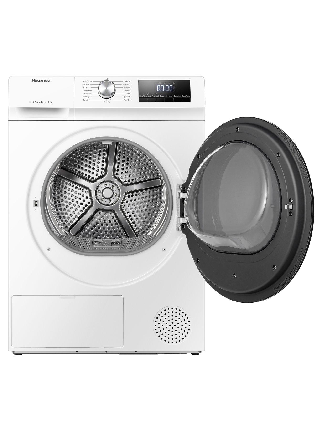 Image 2 of 7 of Hisense 3 Series DHQA902U 9Kg Heat Pump Tumble Dryer - White