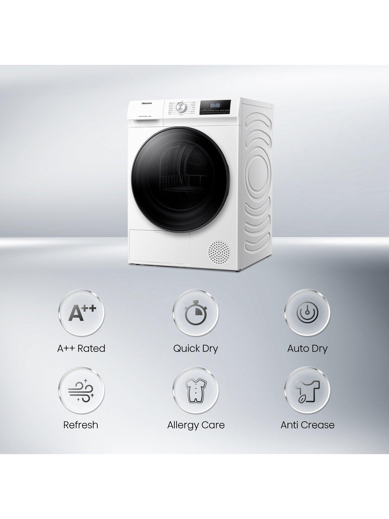 Image 3 of 7 of Hisense 3 Series DHQA902U 9Kg Heat Pump Tumble Dryer - White
