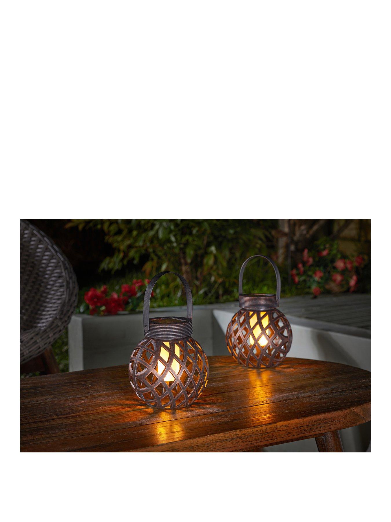 Product photograph of Smart Solar Cool Flame Solar Festival Lantern Pack Of 2 from very.co.uk