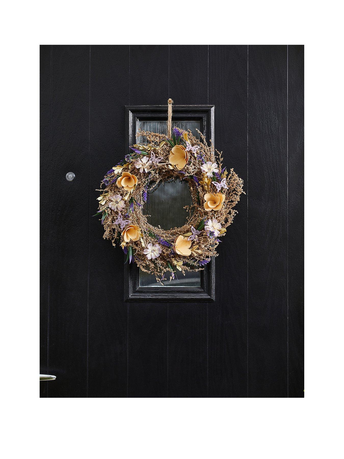 Product photograph of Smart Garden Viola Whirl Decorative Wreath from very.co.uk