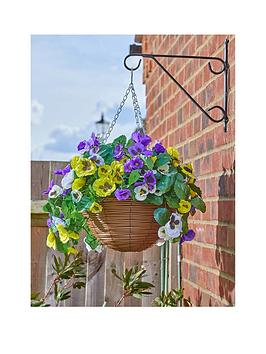 Product photograph of Smart Garden Faux Pansy Hanging Basket from very.co.uk