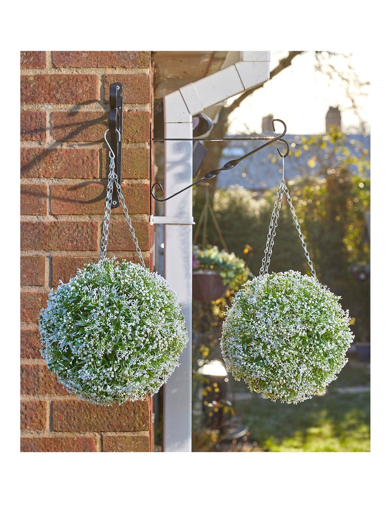 Product photograph of Smart Garden Pair Of Faux Gypsophila Topiary Hanging Balls from very.co.uk