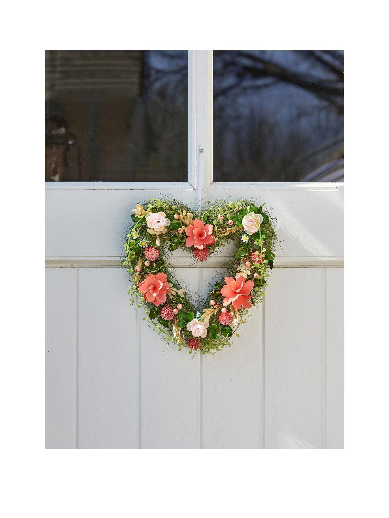 Product photograph of Smart Garden Flora Heart Door Wreath from very.co.uk