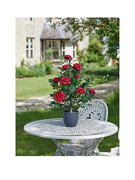 Product photograph of Smart Garden 60cm Ruby Red Faux Rose Plant from very.co.uk