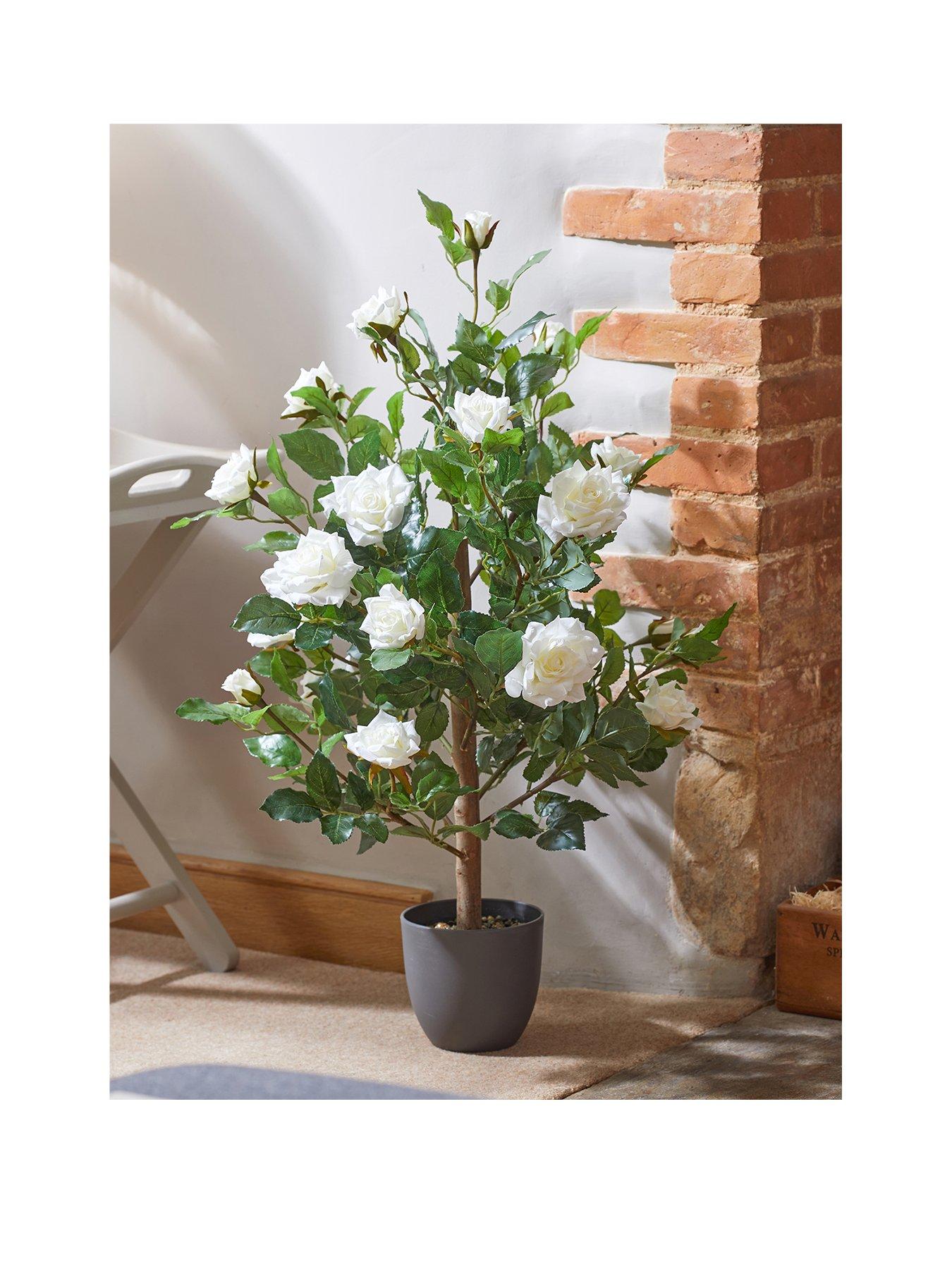 Product photograph of Smart Garden 80cm White Faux Rose Tree from very.co.uk