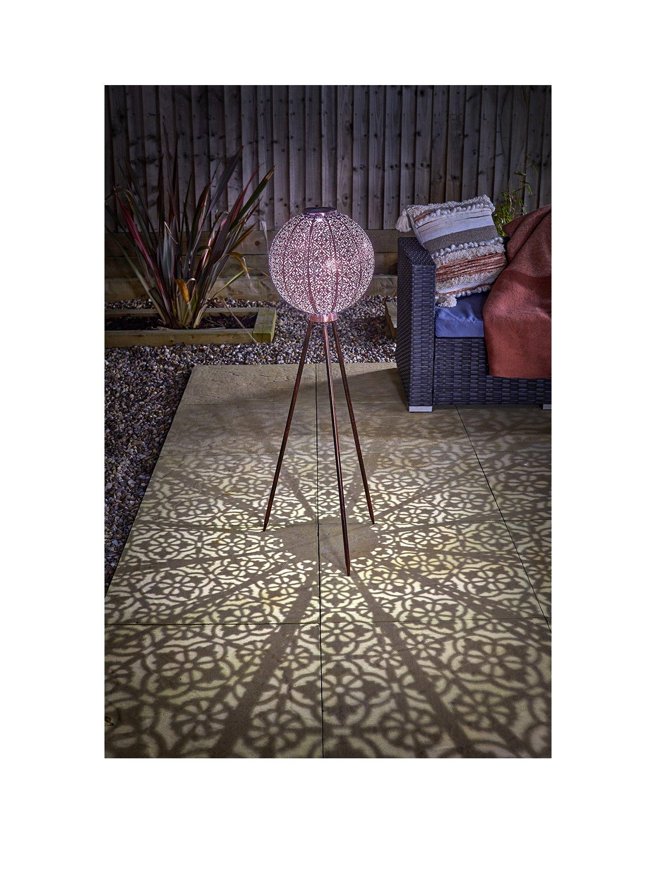 Product photograph of Smart Solar Trisol Damasque Solar Garden Lamp from very.co.uk