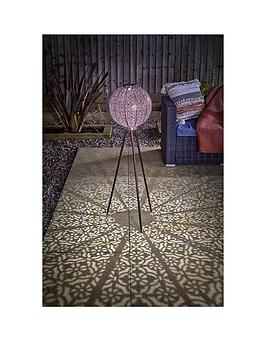 Product photograph of Smart Solar Trisol Damasque Solar Garden Lamp from very.co.uk