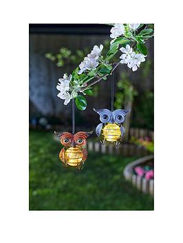 Product photograph of Smart Solar Decorative Solar Owl Lights - Set Of 2 from very.co.uk