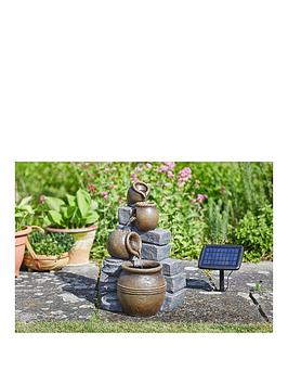 Product photograph of Smart Solar Pot Falls Solar Water Feature from very.co.uk
