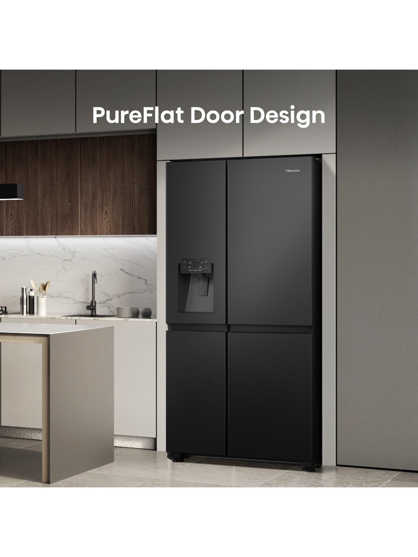 Image 3 of 8 of Hisense RS818N4TFE 91cm Wide&nbsp;Pureflat Fridge Freezer with Water &amp; Ice Dispenser - Black