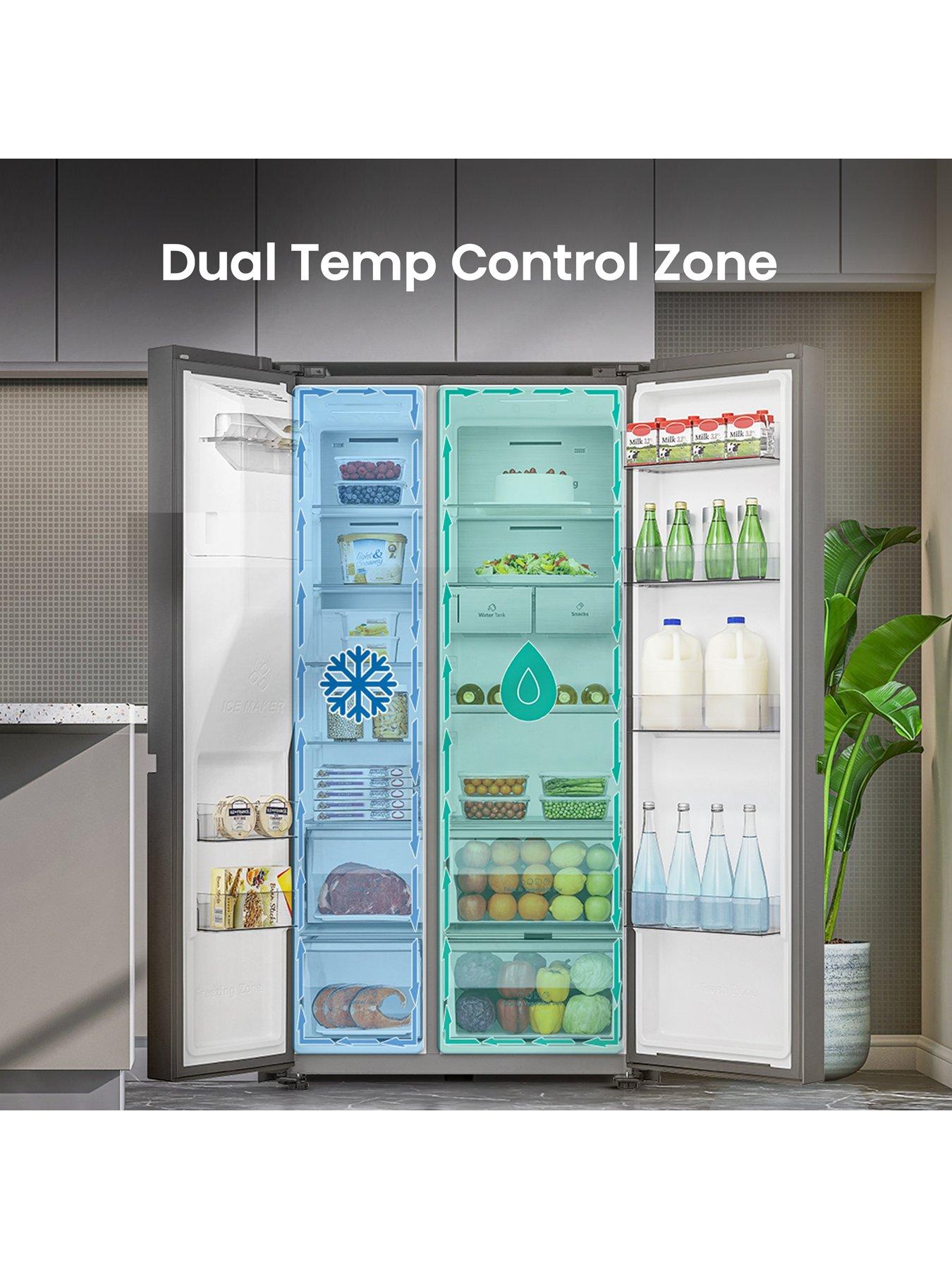 Image 4 of 8 of Hisense RS818N4TFE 91cm Wide&nbsp;Pureflat Fridge Freezer with Water &amp; Ice Dispenser - Black