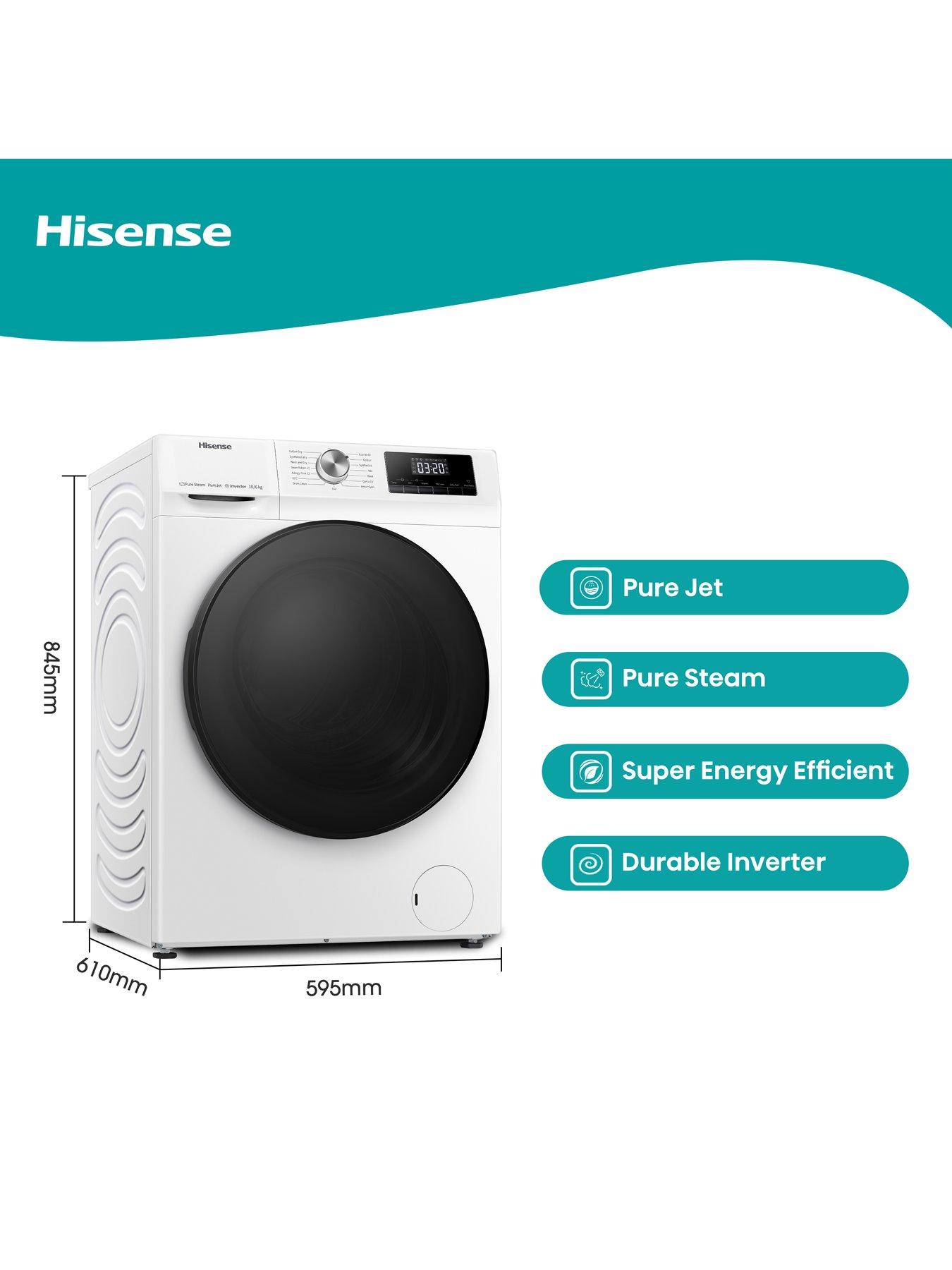 Hisense 3 Series WDQA1014EVJM 10kg Washer Dryer - White | Very.co.uk