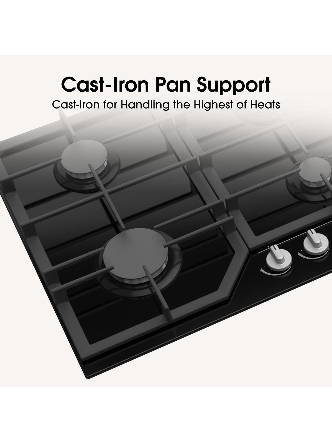 Image 3 of 7 of Hisense GG643B 4 Burner Gas Hob In Black, Glass Top
