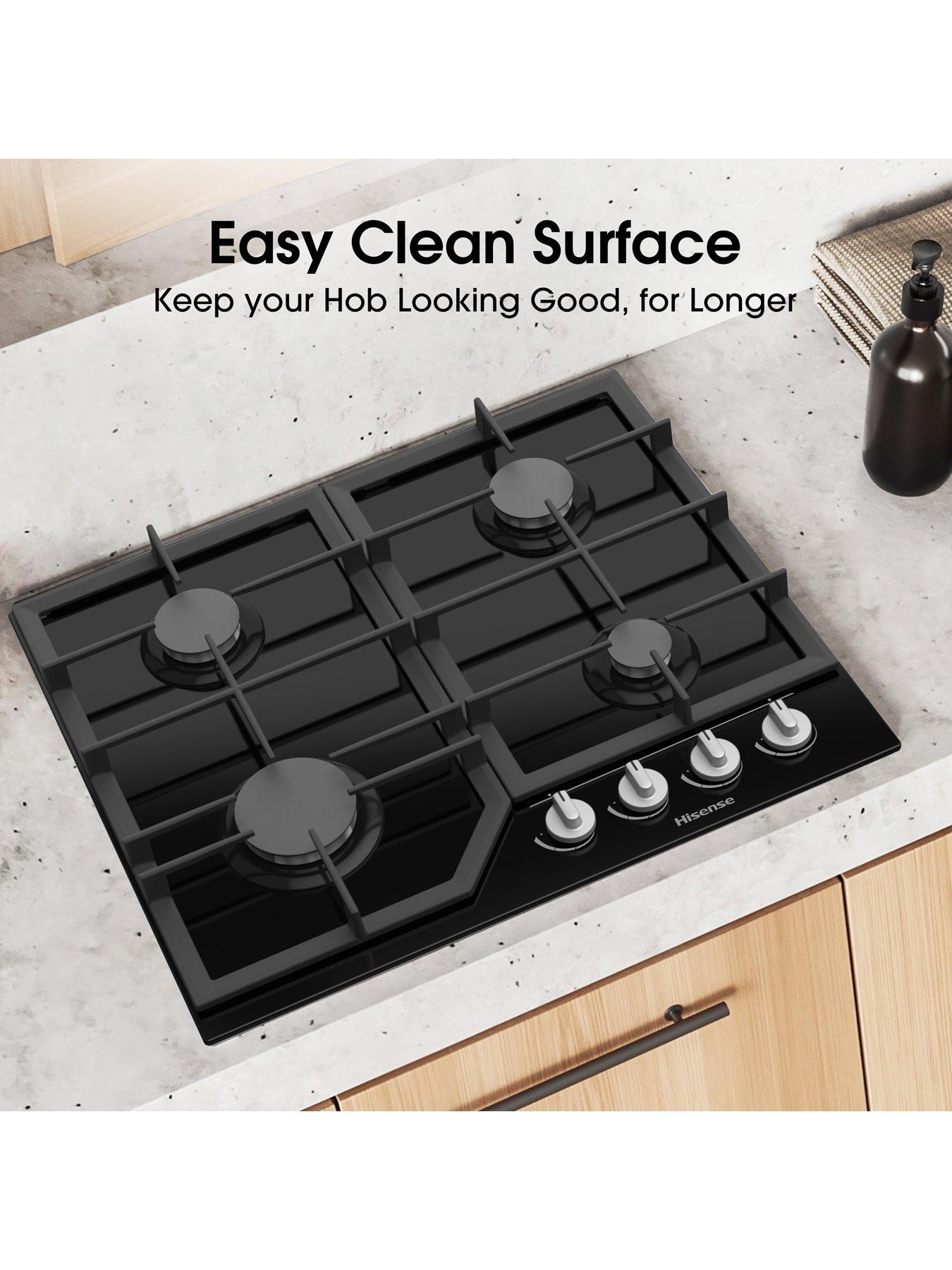 Image 5 of 7 of Hisense GG643B 4 Burner Gas Hob In Black, Glass Top