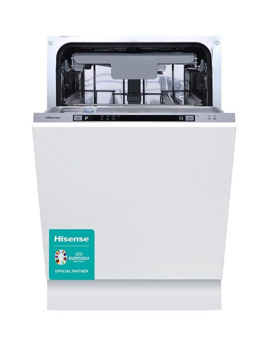 front image of hisense-hv523e15uk-slimline-fully-integrated-30-minute-quick-wash-10-place-dishwasher