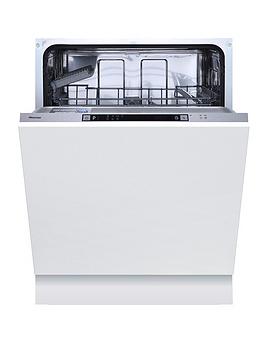 Product photograph of Hisense Hv622e15uk Full-size Fully Integrated 30 Minute Quick Wash 13 Place Dishwasher from very.co.uk