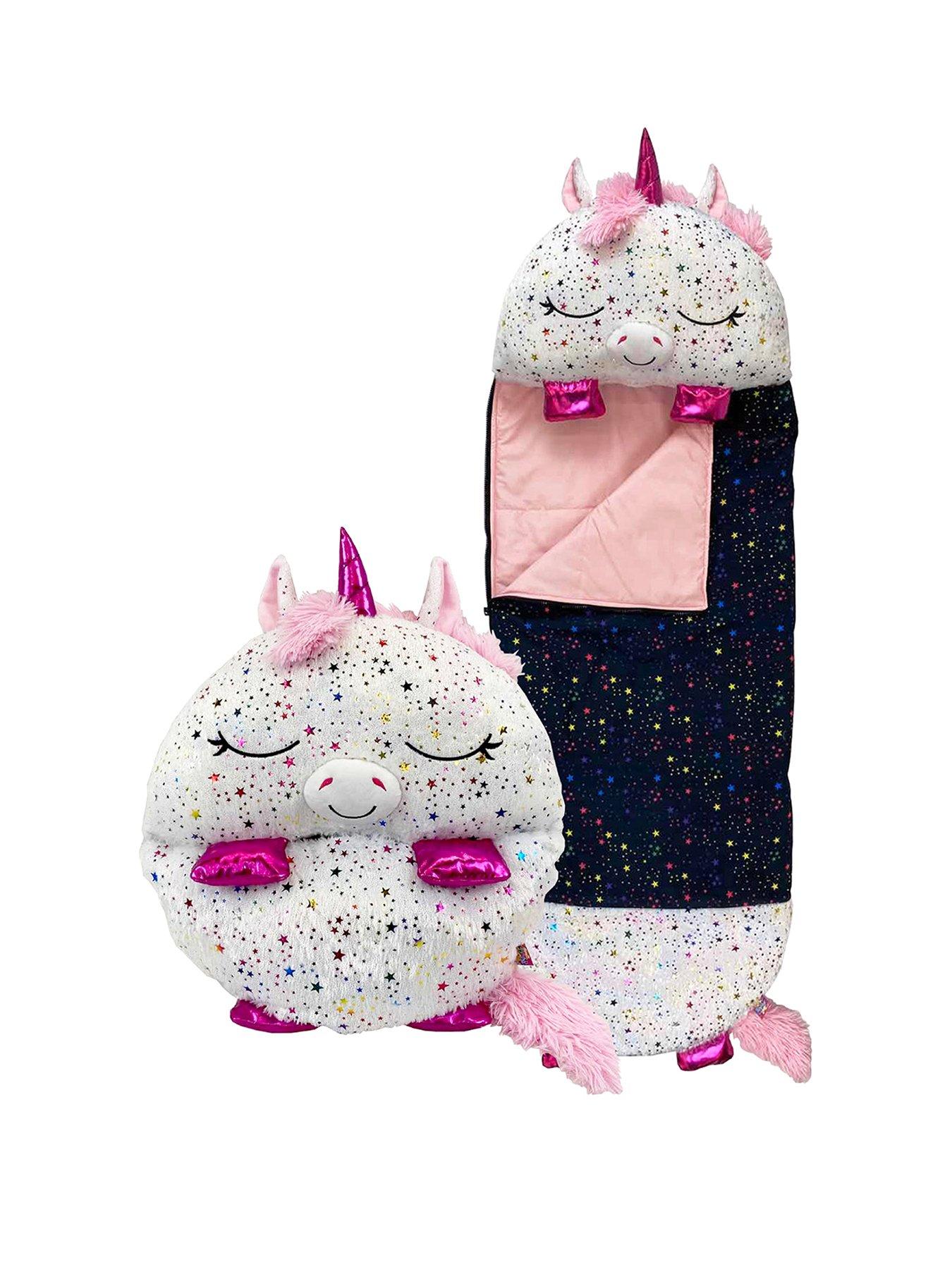 Product photograph of Happy Nappers Shimmer Unicorn Sleeping Bag - Large from very.co.uk