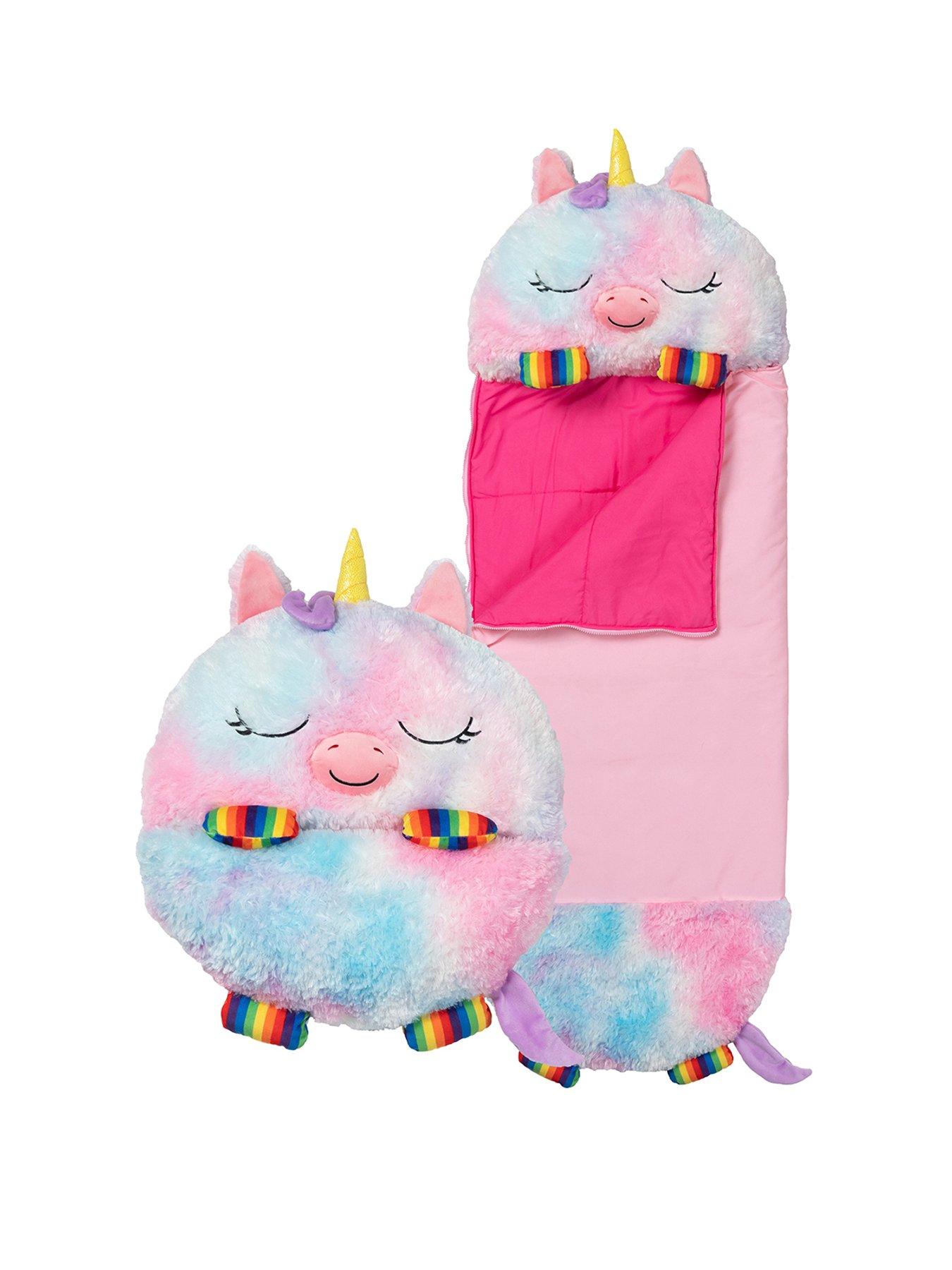 Product photograph of Happy Nappers Rainbow Unicorn Sleeping Bag - Large from very.co.uk