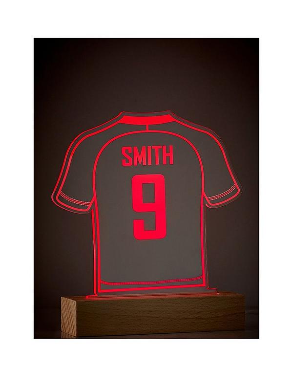Image 1 of 2 of Love Abode Personalised Football Shirt LED Night Light