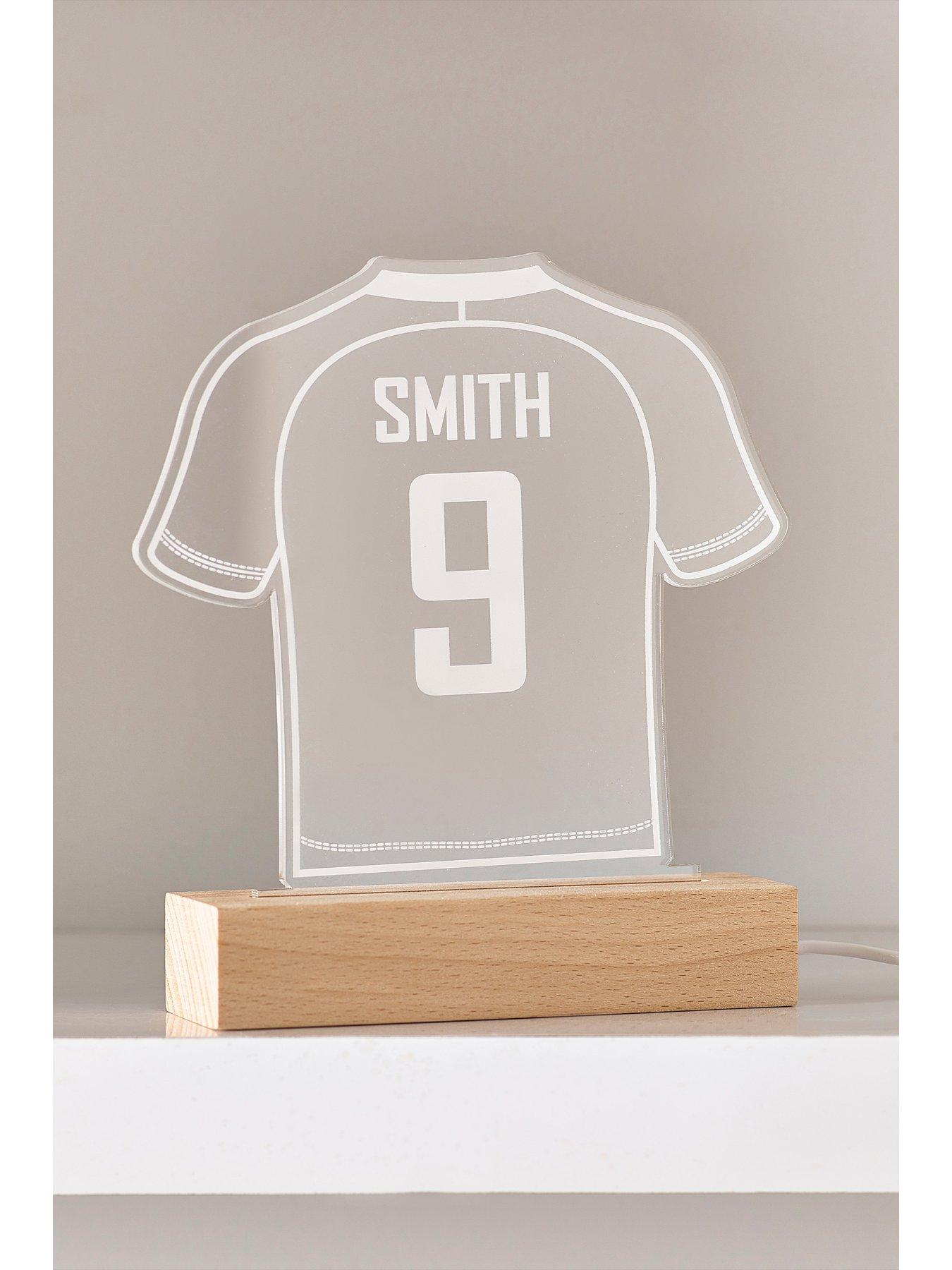 Image 2 of 2 of Love Abode Personalised Football Shirt LED Night Light