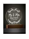 Image thumbnail 1 of 2 of Love Abode Personalised Mr &amp; Mrs LED Sign