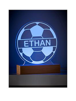 Product photograph of Love Abode Personalised Football Led Light from very.co.uk