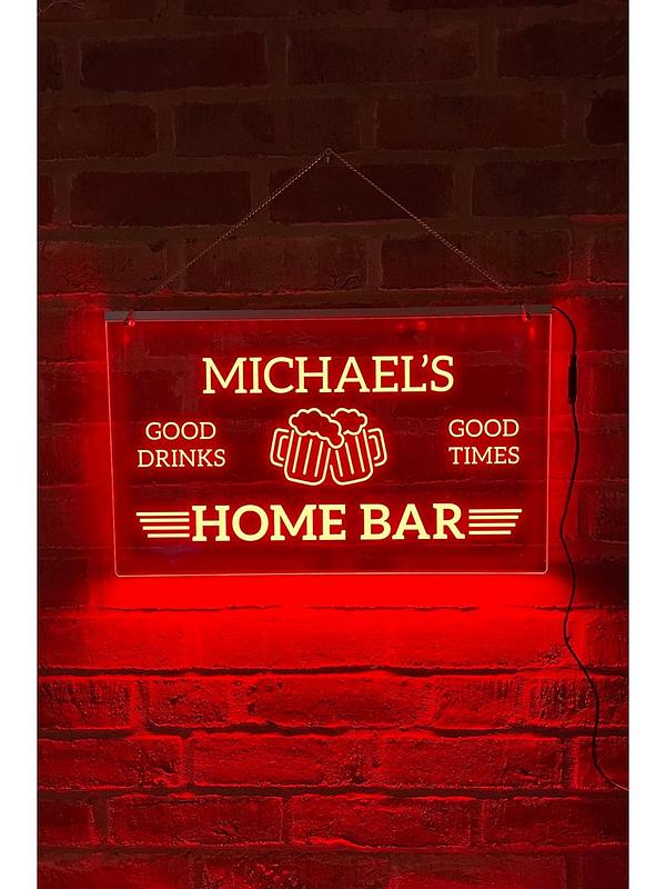 Image 2 of 5 of Love Abode Personalised LED Illuminated Bar Sign