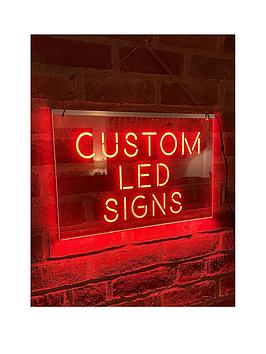Product photograph of Love Abode Personalised Led Illuminated Custom Sign from very.co.uk