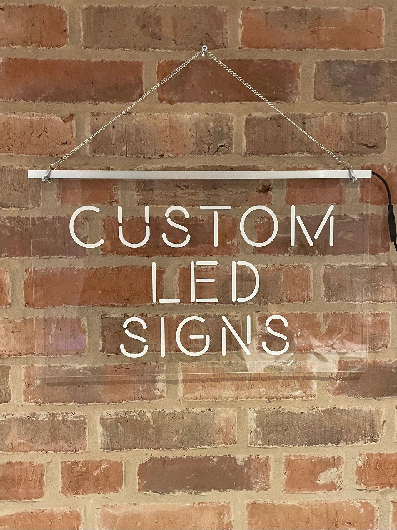 Personalised led store wall light