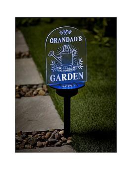 Product photograph of Love Abode Personalised Led Solar Garden Sign from very.co.uk