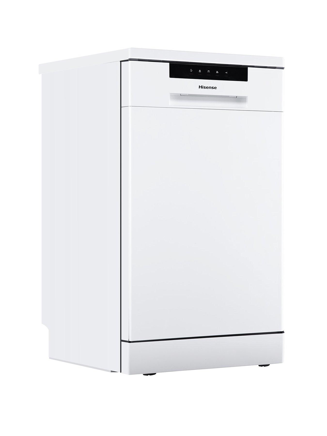 Product photograph of Hisense Hs523e15wuk Slimline 30 Minute Quick Wash 10 Place Dishwasher - White from very.co.uk