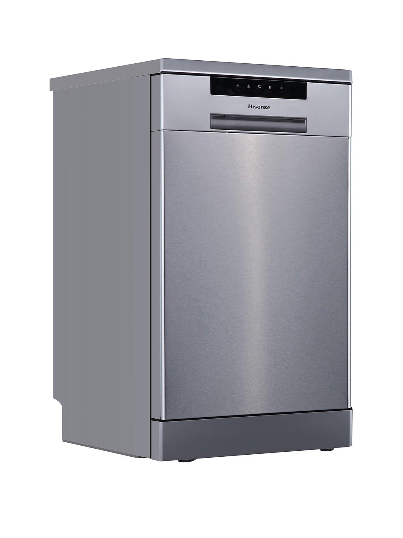 undefined HS523E15XUK Slimline 30-Minute Quick Wash, 10 Place Dishwasher – Stainless Steel