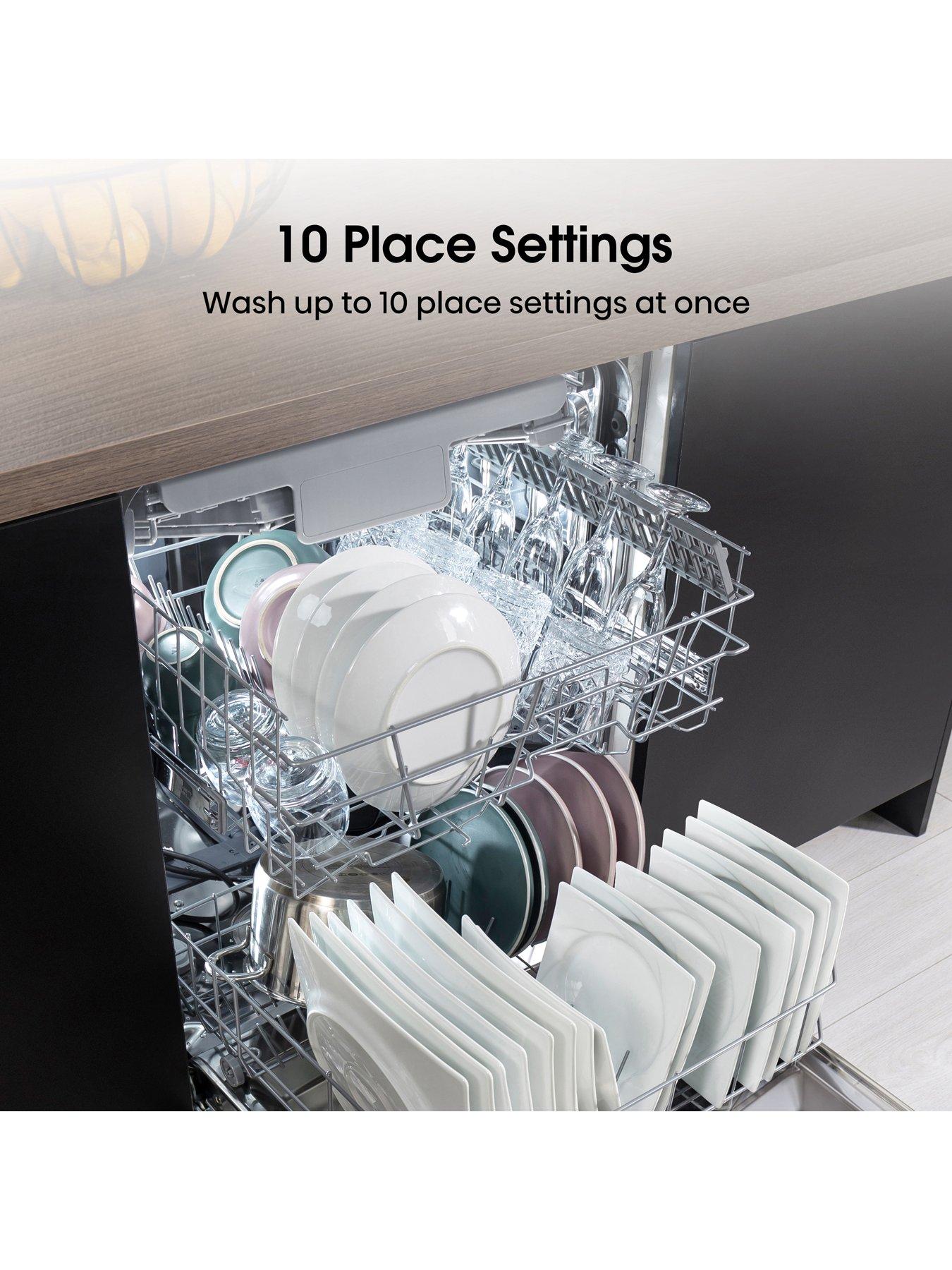 Image 2 of 7 of Hisense HS523E15XUK Slimline 30-Minute Quick Wash, 10 Place Dishwasher &ndash; Stainless Steel