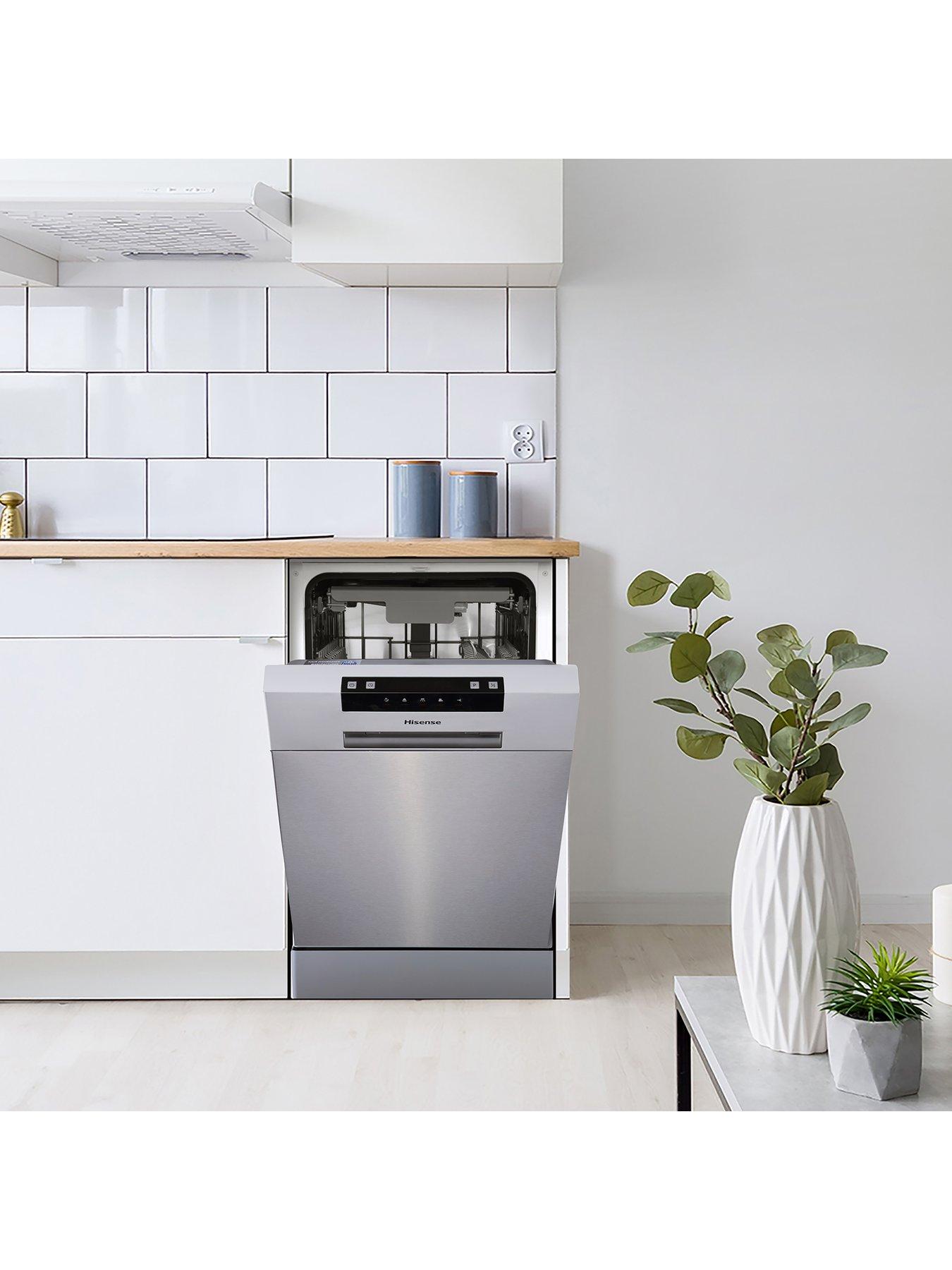 Image 6 of 7 of Hisense HS523E15XUK Slimline 30-Minute Quick Wash, 10 Place Dishwasher &ndash; Stainless Steel