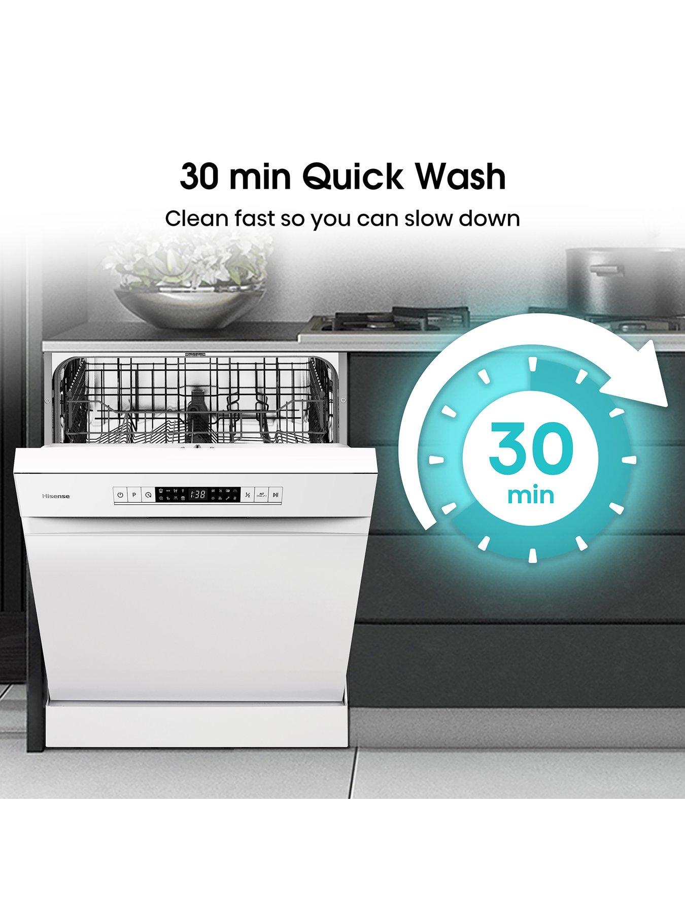Image 3 of 7 of Hisense HS622E90WUK 13-Place&nbsp;Freestanding Dishwasher - White