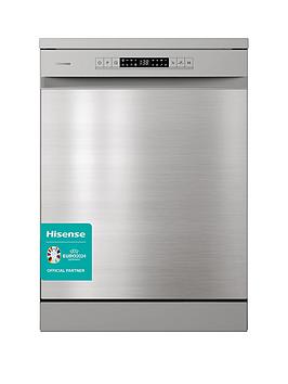 Product photograph of Hisense Hs622e90xuk Full-size 30 Minute Quick Wash 13 Place Dishwasher Ndash Stainless Steel from very.co.uk