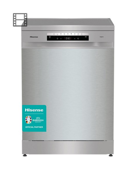 hisense-hs693c60xaduk-freestanding-16-place-dishwasher-with-wifinbspamp-auto-dose-silver