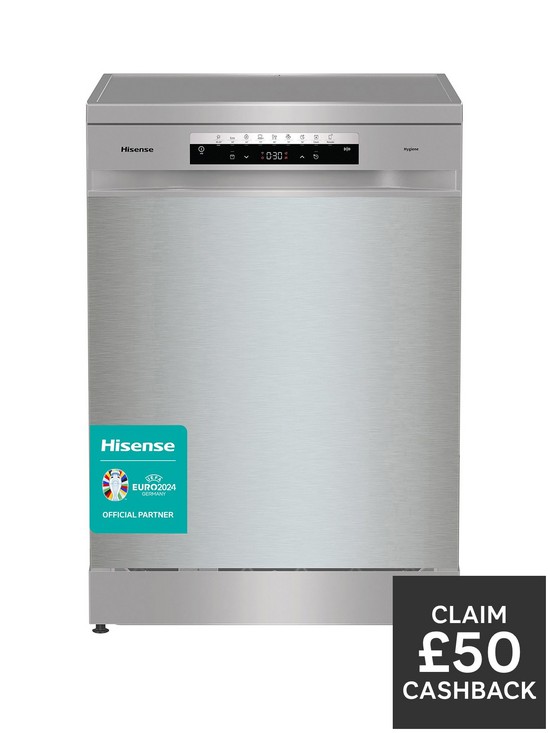 front image of hisense-hs693c60xaduk-freestanding-16-place-dishwasher-with-wifinbspamp-auto-dose-silver