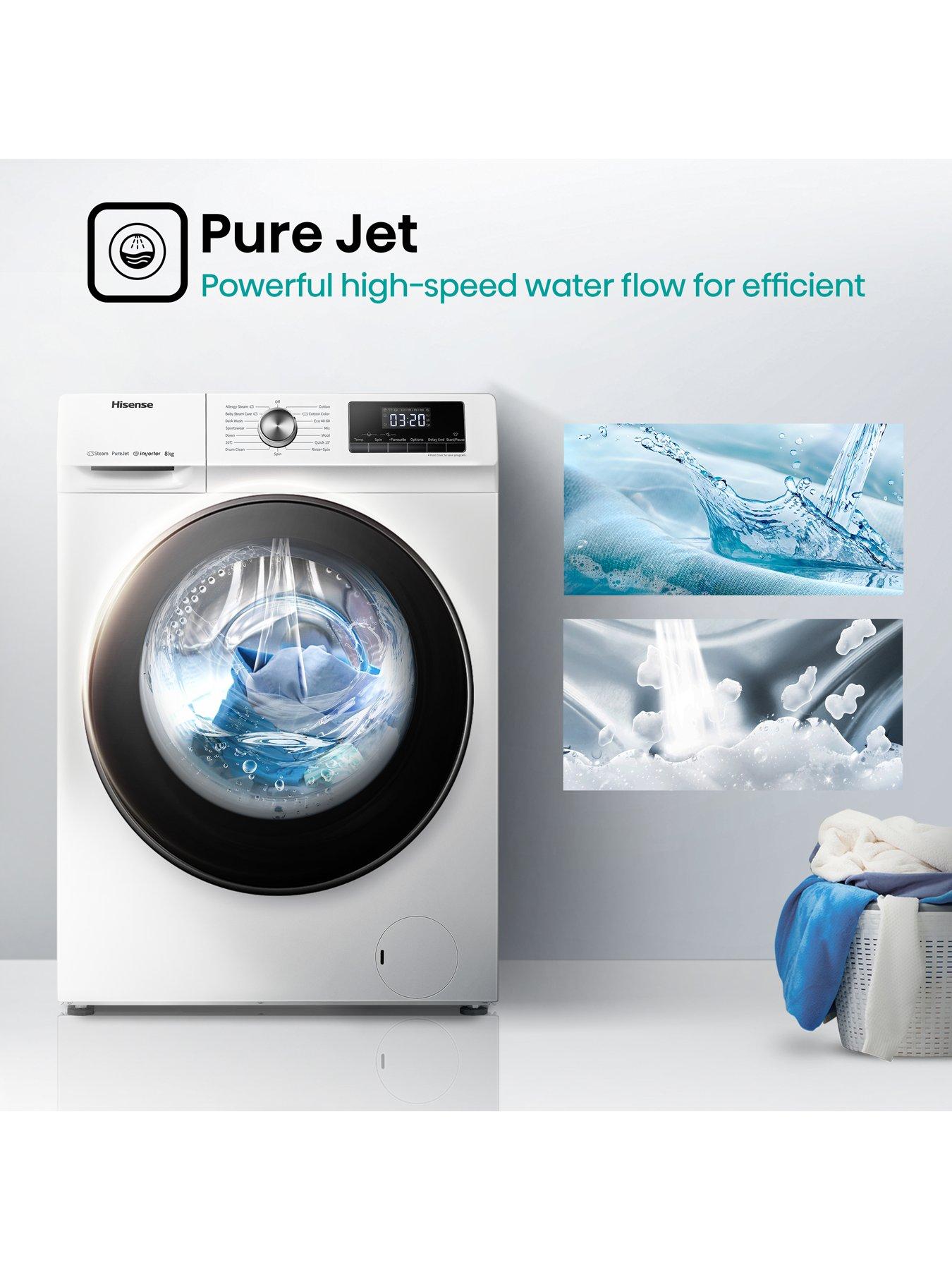 Image 5 of 7 of Hisense 3 Series WFQA8014EVJM 8kg Load, 1400 rpm Spin Washing Machine - White