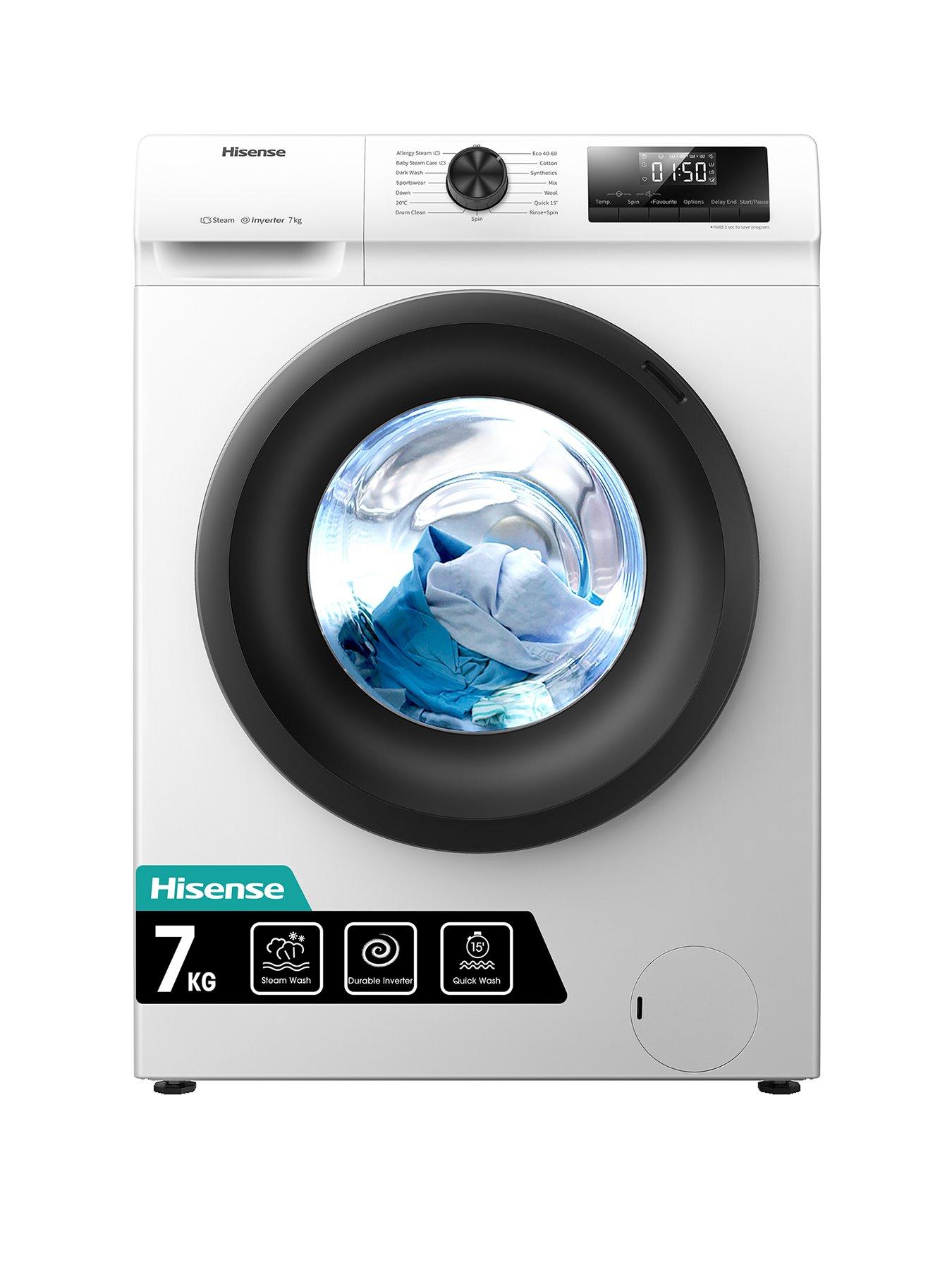 Image 1 of 7 of Hisense 1 Series WFQP7012EVM 7kg Load, 1200 rpm Spin Washing Machine - White