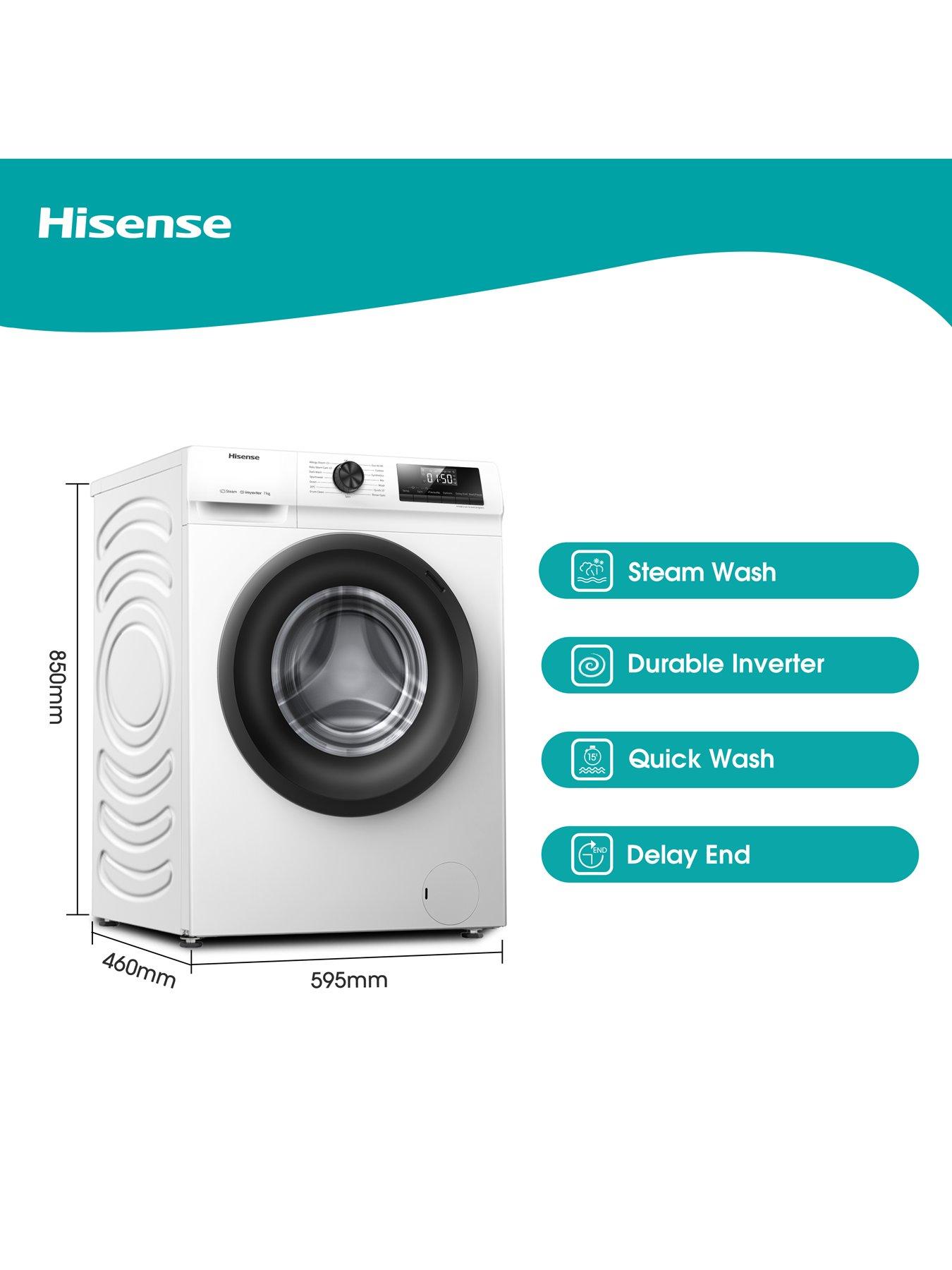 Image 2 of 7 of Hisense 1 Series WFQP7012EVM 7kg Load, 1200 rpm Spin Washing Machine - White