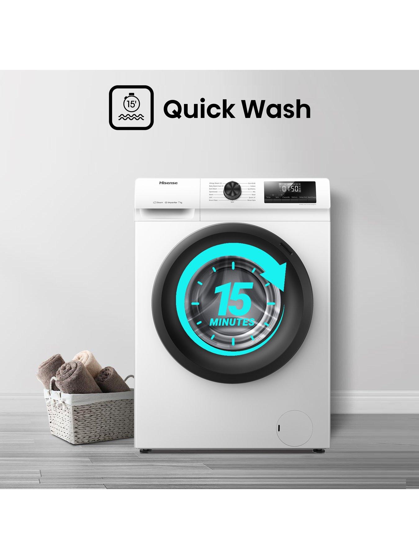 Image 5 of 7 of Hisense 1 Series WFQP7012EVM 7kg Load, 1200 rpm Spin Washing Machine - White