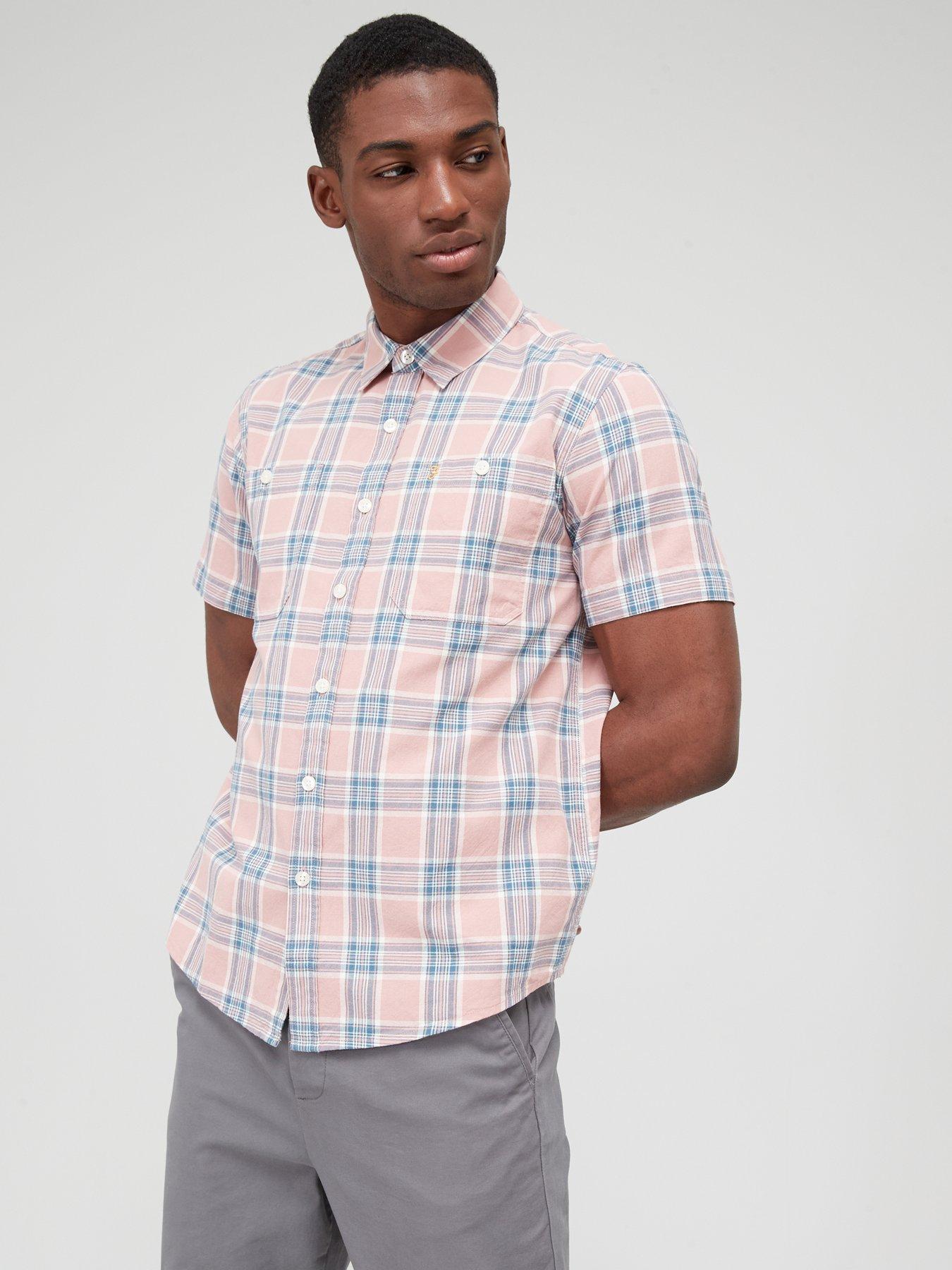 farah-rocksteady-check-short-sleeve-shirt-pink