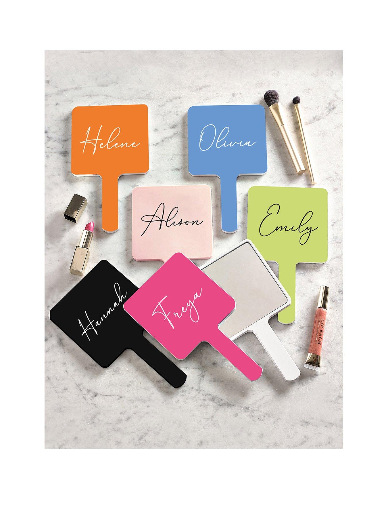 Product photograph of Love Abode Personalised Hand Held Mirror from very.co.uk