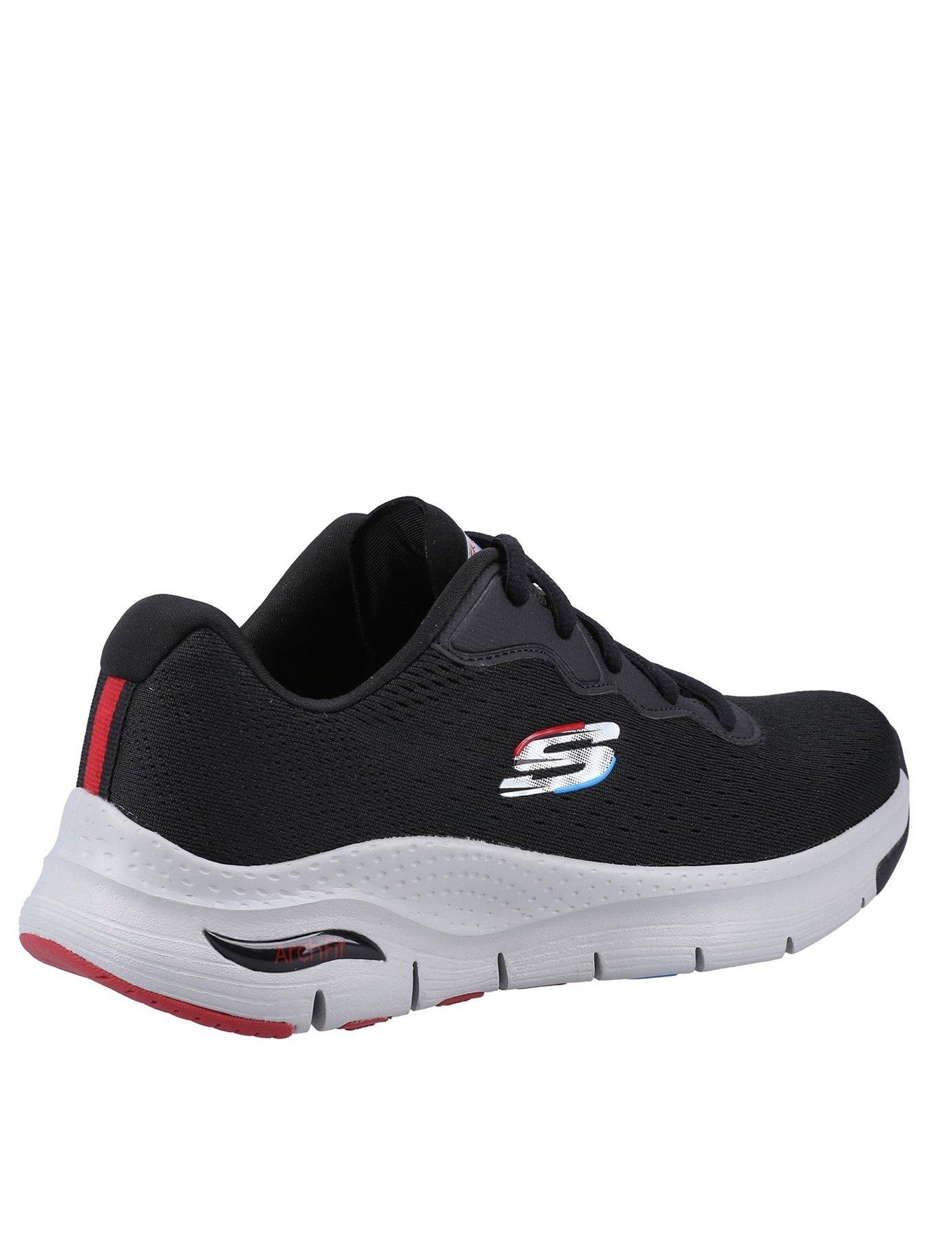 Skechers Air-cooled Arch Fit Vegan Trainer - Black | very.co.uk